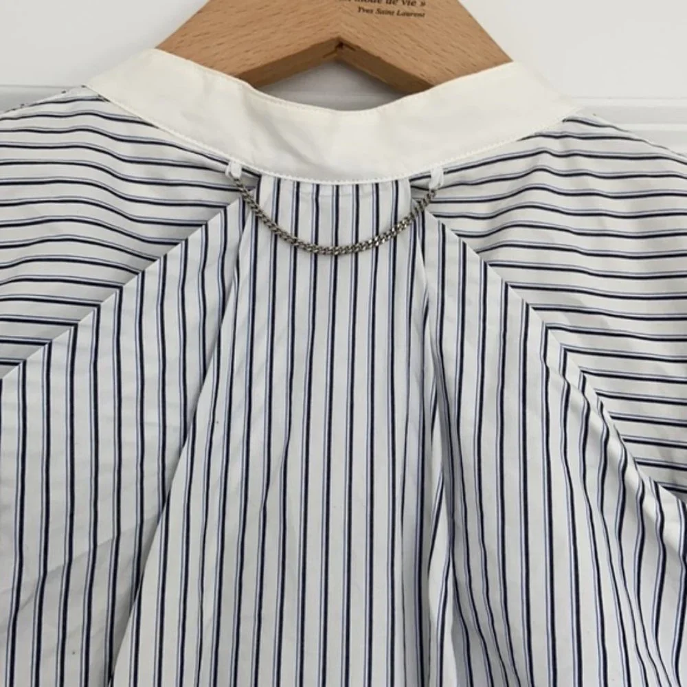 Rag & Bone Dylan striped button down silk cotton shirt - Picture 11 of 13